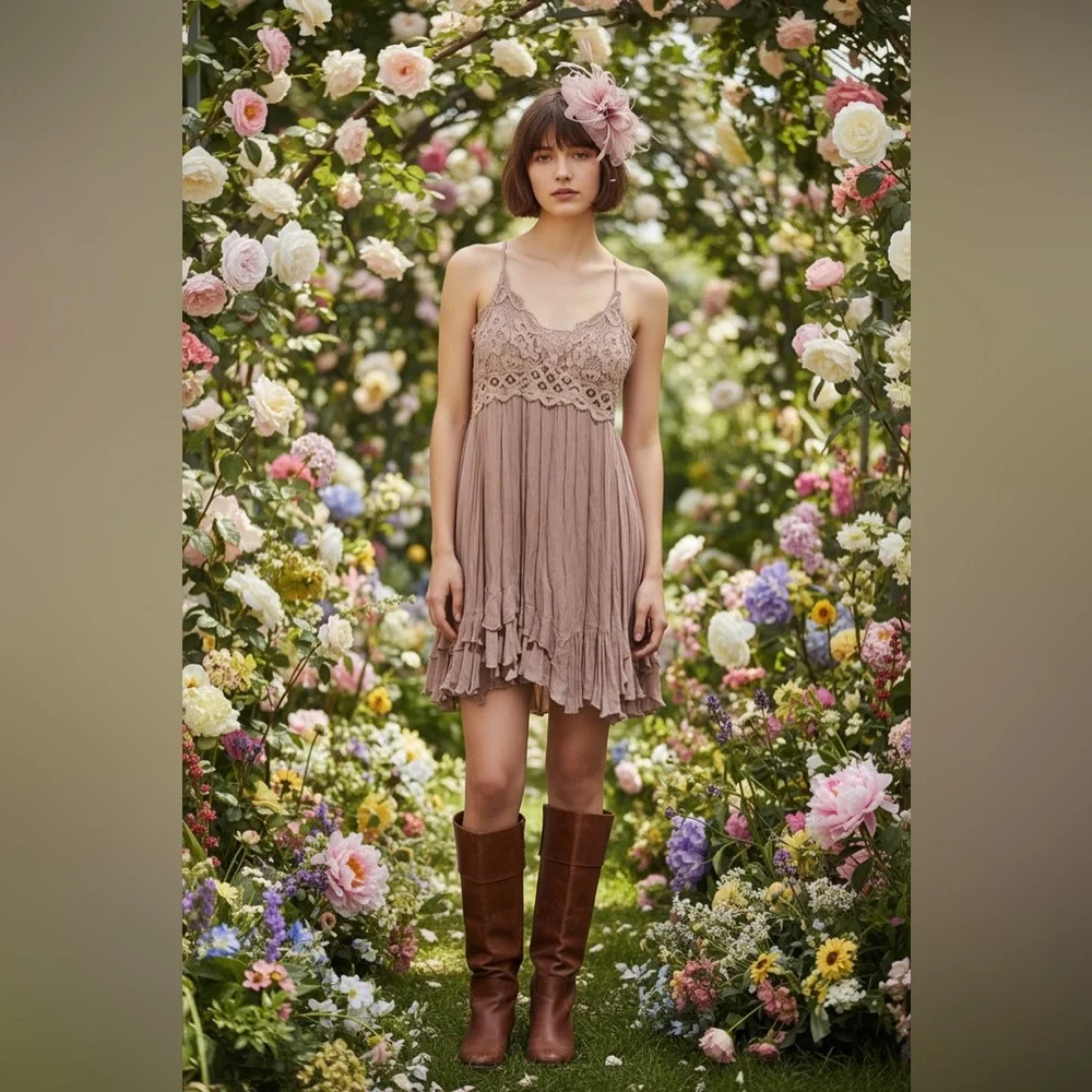 Free People dusty rose dress